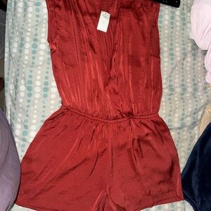 Banana Republic Rust Red Sleeveless Romper